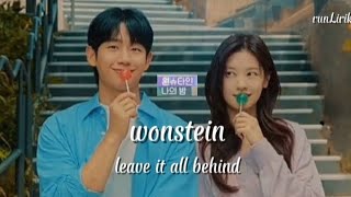 Wonstein  Leave it all behind Love Next Door OST Part 5 Lirik music terjemahan [upl. by Lemmueu217]