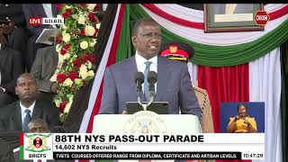 Ruto  I have today approved the recruitment of 200 additional cadet officers into the NYS [upl. by Ylro]