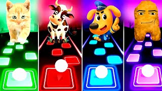 Tiles Hop  Cute Cats 🆚 Funny Cow 🆚 Sheriff Labrador 🆚 Gegagedigedagedago [upl. by Aivilys]