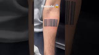 Barcode tattoo artshorts tattoo artist art support india [upl. by Landry668]