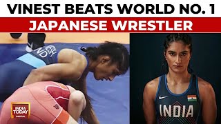 Paris Olympics Vinesh Phogat Beats Tokyo Gold Medalist Yui Susaki To Reach Wrestling Quarters [upl. by Rimisac540]