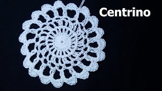 Centrino facilissimo alluncinetto  crochet tutorial very easy  tutorial per principianti [upl. by Kcir492]