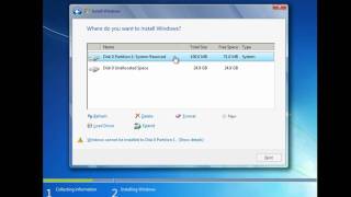 How to Install and Partition Windows 7 [upl. by Yrrat913]