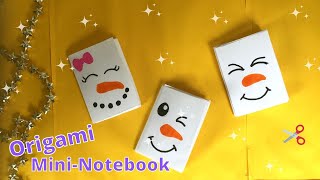 ★ KERST KNUTSELEN Sneeuwman NOTITIEBOEKJE vouwen met papier MAKKELIJK ★ Easy Paper Crafts [upl. by Roby]