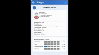 LokiBots Conversational Recruitment on the ZingHR platform [upl. by Nunci510]