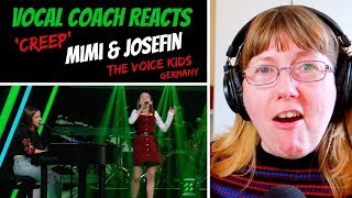 Vocal Coach Reacts to Creep Radiohead  Mimi amp Josefin Blind Auditions The Voice Kids 2019 Germany [upl. by Bethezel]