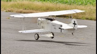 FOKKER DVII RC WW1 SCOUT  FIGTHER DISPLAY BY MATT AT RAF TIBENHAM  2017 [upl. by Ardnuhs]