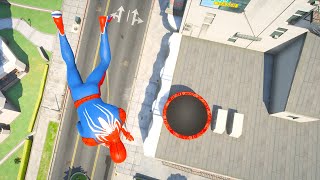 GTA 5 Ragdolls SPIDERMAN JumpsFails Euphoria Physics 5 [upl. by Peg]