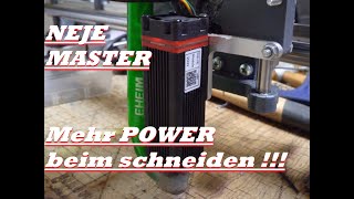 teil 3 SCHNEIDLEISTUNG FAST VERDOPPELT NejeOrtur Master 20W LED cnc Laser DIY Optik für mehr POWER [upl. by Bills]