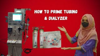 How to prime tubing amp dialyzer DialysisDiary dialysis dialysismachine [upl. by Anallise]