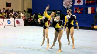 Gymnastics  FIG Acro World Cup Maia 2012 BEL WG Dynamic [upl. by Atteval391]