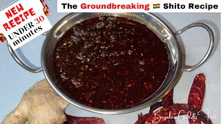 How to make the Easiest ShitoGhanaian Black Hot Chilli SauceOil Under 30 minutesBest🇬🇭 Shito [upl. by Pippy108]