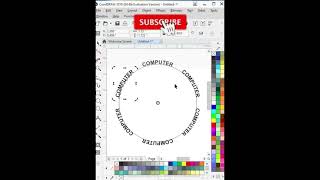 Unique 3D circle text design in coreldraw textdesign 3dlogo youtubeshorts shortvideo viralreel [upl. by Tibbitts]