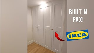 Built in IKEA pax wardrobe Custom look at a fraction of the cost [upl. by Adnalue]