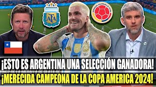 ¡ARGENTINA ES BICAMPEON CHILENOS REACCIONAN ASI AL ARGENTINA1 VS COLOMBIA0 FINAL COPA AMERICA [upl. by Saudra]