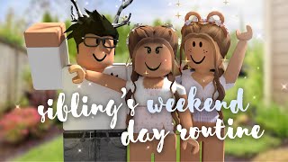 Siblings Weekend Day Routine  Bloxburg Roleplay  alixia [upl. by Ahsenav611]