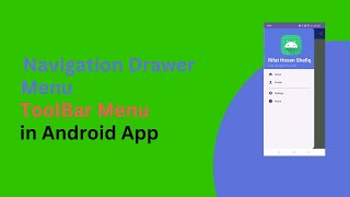 Android Navigation Drawer Menu Material ToolBar Design  Android Studio Giraffe  202231 [upl. by Armando205]