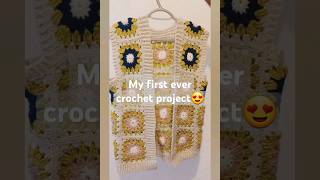 Beginners crochet granny square cardigan [upl. by Ayamahs]