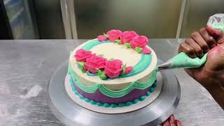 Quality Parfect Flower Cake Decorating  Top Pink Flower Cake Design [upl. by Donata]