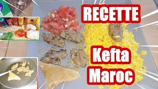 RECETTE KEFTA Marocaine  Salade Marocaine et riz safrané [upl. by Einotna]