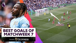 The BEST goals of Matchweek 7  FT Doku Jota Havertz and MORE [upl. by Rennerb]