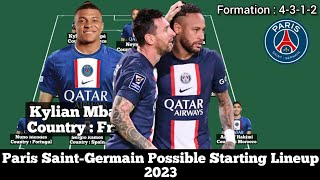 Paris SaintGermain ► Possible Starting Lineup 2023 ● HD [upl. by Eelarat]