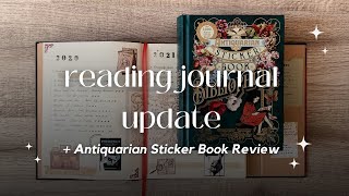 Reading Journal Update  Antiquarian Bibliophilia Sticker Book Review [upl. by Ennasus]