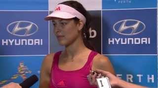 Ana Ivanovic Australia vs Serbia Post Match Press Conference  Hyundai Hopman Cup 2013 [upl. by Mailiw]