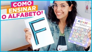 COMO ENSINAR O ALFABETO para crianças Atividades super fáceis [upl. by Francyne]