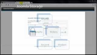 Joomla 25 Tutorial  Lesson 13  Storage [upl. by Anyal]