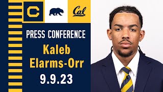 Cal Football Kaleb ElarmsOrr PostGame Press Conference 9923 vs Auburn [upl. by Grail209]