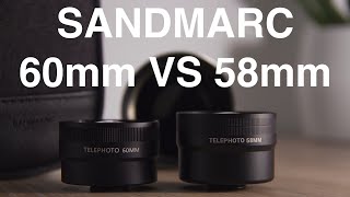 Telephoto Lens 58mm VS 60mm  Sandmarc [upl. by Llekram428]