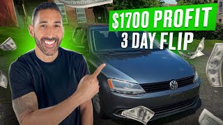 1700 Profit In 3 Days Flipping Cars To Easy [upl. by Mayce]