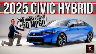 The 2025 Honda Civic Hybrid Combines SiLike Power With Crazy Efficient Fuel Economy [upl. by Olimreh]