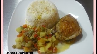 POLLO AL HORNO CON VERDURAS  Mis Recetas [upl. by Metcalf627]