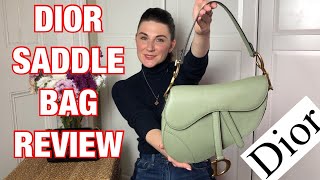 DIOR Saddle Bag Review What Fits and Mod Shots [upl. by Clova]