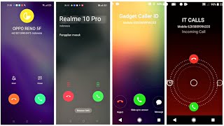 OPPO F5 REALME 10 pro OPPO K1 LENOVO S2 incoming calls screen [upl. by Teague]