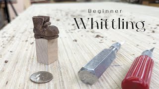 Beginner Whittling  Miniature Shoe  How To [upl. by Aleuname]