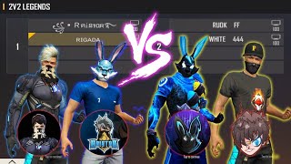 WHITE 444 RUOK FF VS RAISTAR RIGADA  2VS2 THE LEGENDS ARE BACK [upl. by Afihtan959]