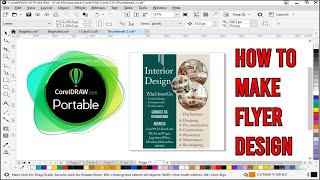 How to make Flyer design  In Coreldraw  Coreldraw me Design kaise banaye  how to use coreldraw [upl. by Firmin]