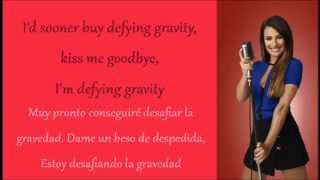 Glee Defying Gravity Rachel Solo Lyrics  Español [upl. by Kristo]