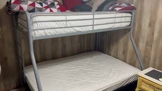 Acme Furniture Tritan Twin Over Full Bunk Bed in Silver Review [upl. by Johnny]