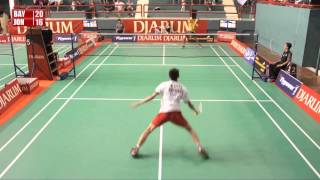 M Bayu Pangisthu PB Djarum VS Jonatan Christie Tangkas Specs [upl. by Zarla]