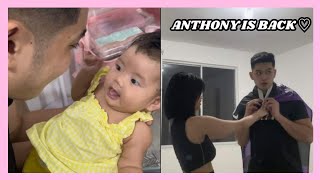 VLOG DADDY ANTHONY IS BACK 🥳  ERICA AHERN [upl. by Euqinimod]