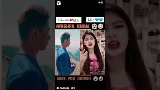 Arishfa khan 🆚 Danish zehen ❤💙  arishfakhan danishzehen danish viral shorts shortvideo 😭💔🙏 [upl. by Nina698]