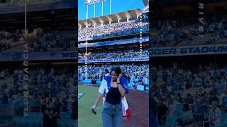 shorts 🎤 YLONA GARCIA’S ONCEINALIFETIME EXPERIENCE AT A DODGERS GAME ⚾️ [upl. by Rimaj]