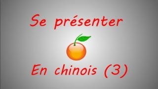 Se presenter en chinois cours N°3 [upl. by Elinet]