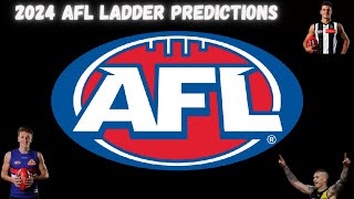 2024 AFL Ladder Predictions [upl. by Aketahs]