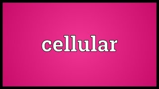 Cellular Meaning [upl. by Minica]