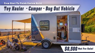 Cargo Trailer Toy Hauler Conversion Bug Out Vehicle 7x12 Aluminum [upl. by Iohk951]